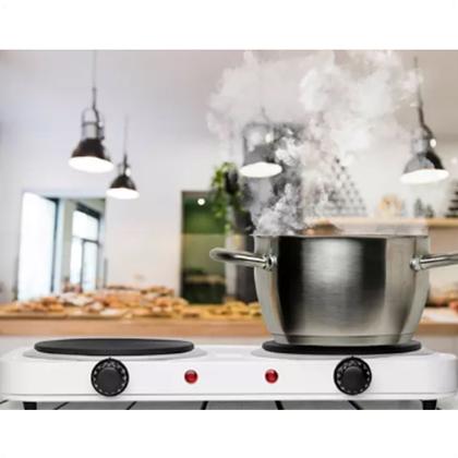 Imagem de Fogão Elétrico Portátil 2 Bocas 127V e 2000W 5 Níveis Temp.