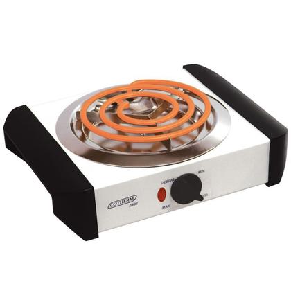 Imagem de Fogão Elétrico Portátil de Mesa 1 Boca 1000W Branco Temperatura Regulável Cotherm FEB-1