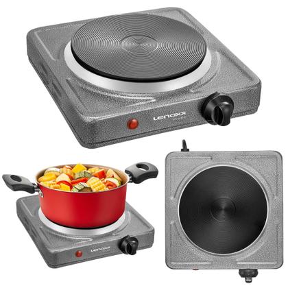 Imagem de Fogão Elétrico Pratic 1 Bocas Portátil 127V Prático e compacto Com Controle de temperatura PFE351 - Lenoxx