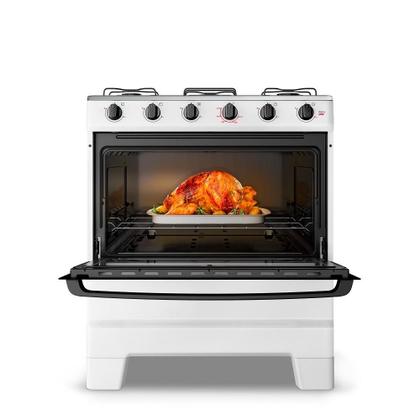 Fogão Esmaltec 5 Bocas Ideal Pop Mesa de Aço Inox Branco F5ISB Imagem de Fogão Esmaltec 5 Bocas Ideal Pop Mesa de Aço Inox Branco F5ISB