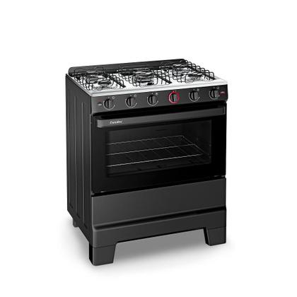 Imagem de Fogão Esmaltec 5 Bocas Ideal Super Mesa de Aço Inox Preto F5IAP - Bivolt