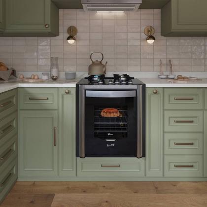 Imagem de Fogão Fischer Gran Cheff De Embutir 4 Bocas Silver Mesa De Vidro Preto 220V