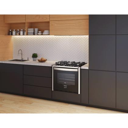 Imagem de Fogão fischer gran cheff de embutir 5 bocas tripla chama grill mesa de vidro 127v 28550 65542