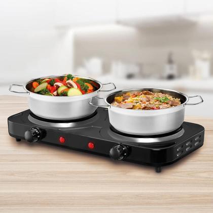 Imagem de Fogão Fogareiro Elétrico 2000w Cooktop Panela 2 Bocas Disco