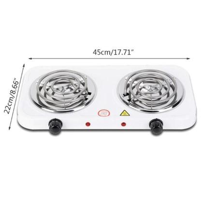 Imagem de Fogão Fogareiro Elétrico Portátil Pratico 2 Bocas 2000w 110v ou 220v Pratico