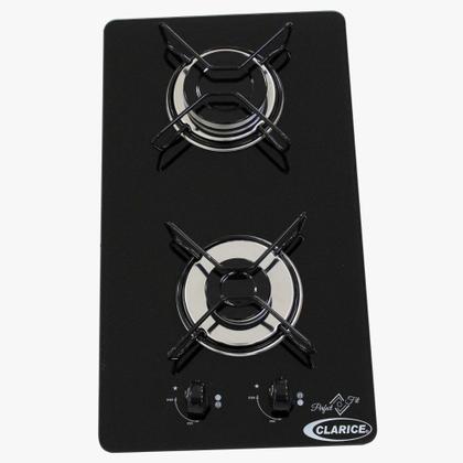 Imagem de Fogão Gás Mesa Junior 2 Bc Glass ARR Preto c/ Vidro Preto -Manual