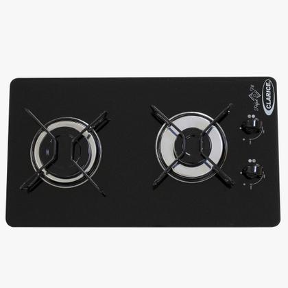 Imagem de Fogão Gás Mesa Junior 2 Bc Glass ARR Preto c/ Vidro Preto -Manual