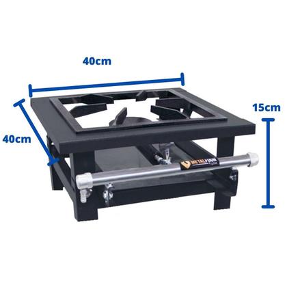 Imagem de Fogão Industrial 1 Boca QD Baixa Pressão Camping P5 MetalFour