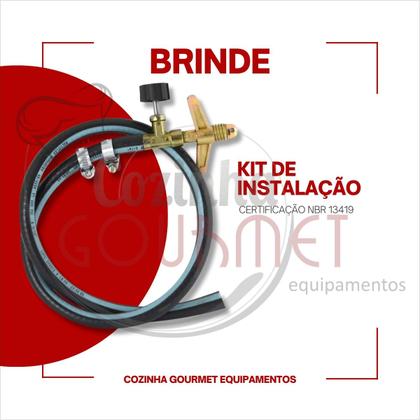 Imagem de Fogão Industrial 2 Bocas Fundido Alta Pressão 30x30 Cozinha Gourmet