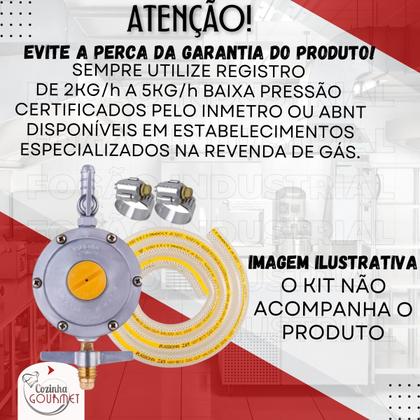 Imagem de Fogão Industrial 3 Bocas Duplas Baixa Pressão 30x30 Cozinha Gourmet