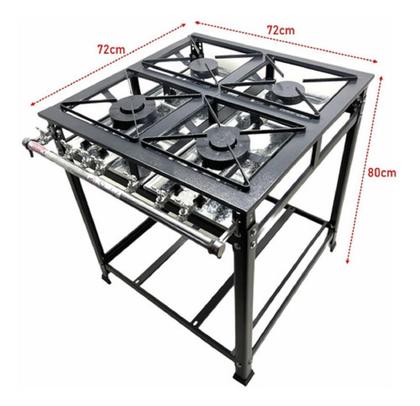 Imagem de Fogão Industrial 4 Bocas Queimadores Baixa Pressão 30X30 Mr