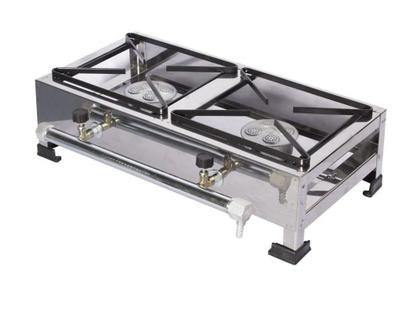 Imagem de Fogão Industrial Inox De 2 Bocas À Gás Alta Pressão 49 x 24,8 cm - AVANCI BRASIL