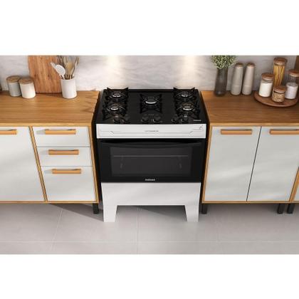 Imagem de Fogão Itatiaia 5 Bocas Electra Glass Plus Branco Bivolt