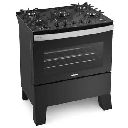 Imagem de Fogão Itatiaia 5 Bocas Itaglass Plus Preto - Bivolt