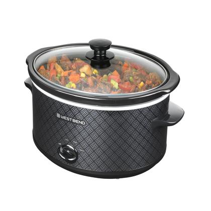 Imagem de Fogão lento West Bend 4L, estilo de louça manual, preto