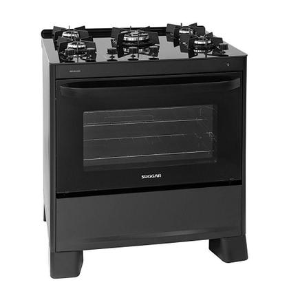 Imagem de Fogão Max Glass 5 Bocas Vidro Temperado Suggar Preto Bivolt