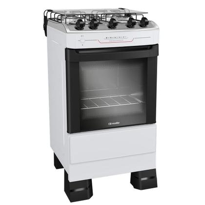 Imagem de Fogão Mueller 4 Bocas com Mesa Inox e Acendimento Automático Total Branco MFI4BF Bivolt