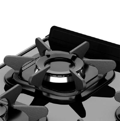 Imagem de Fogão Mueller 4 bocas Piacere Vetro com mesa de vidro G6 Preto Fosco - Bivolt