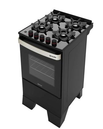 Imagem de Fogão Mueller 4 bocas Piacere Vetro com mesa de vidro G6 Preto Fosco - Bivolt