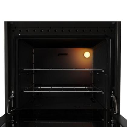 Imagem de Fogao Mueller 4 Bocas Preto Bivolt Mesa De Vidro Grades Ferro Fundido MFV4BF