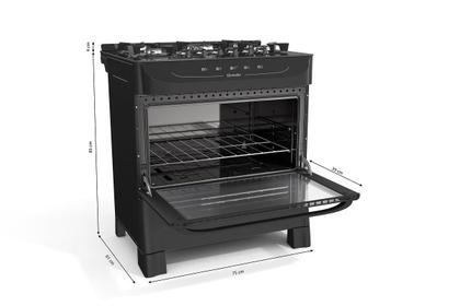 Imagem de Fogão Mueller 5 Bocas com mesa de vidro Preto MFV5BB - Bivolt