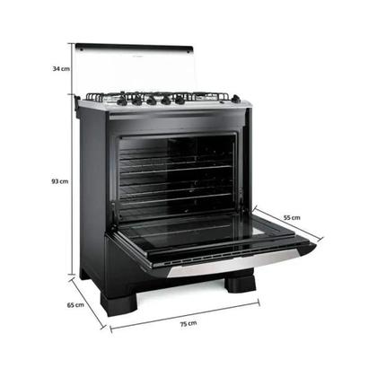 Imagem de Fogão Mueller 5 Bocas DeCOLORato Tripla Chama Preto Bivolt