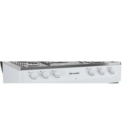 Imagem de Fogão Mueller 5 Bocas MFI5BB Automático Mesa de Inox Forno 81,6 Litros