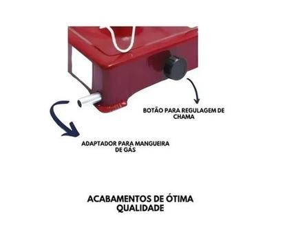 Imagem de Fogão Portátil 2 Bocas Camping Bege a gás portátil