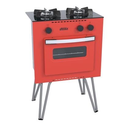 Imagem de Fogão Portátil 2 Bocas Venax Mini Cook Gas Glp Vermelho