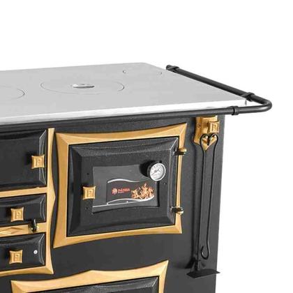 Imagem de Fogão Stylos Gabinete Nº 2 Preto e Moldura Dourada SE Fundição Global