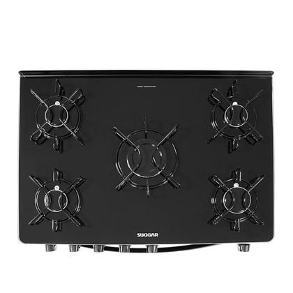 Imagem de Fogão Suggar Cook Glass 5 Queimadores Preto FGVCG510PT Bivolt