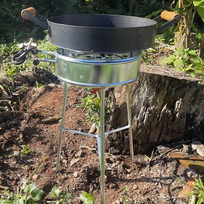Imagem de Fogareiro 2x1 C/ Borda 34cm Tripé Zincado 110.1 Papaléguas