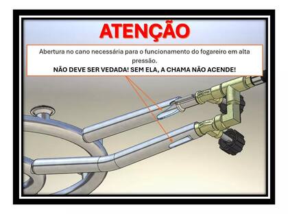 Imagem de Fogareiro 6 Caulins 34cm Tripé 60cm Zincado 110.4 Papaléguas
