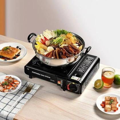 Imagem de Fogareiro Fogão A Gás Portátil Multiuso Acampamento Pesca