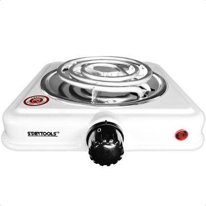 Imagem de Fogareiro Fogão Elétrico Portátil 1 Boca 127V 1000W com Maçarico a Gás Automático Recarregável