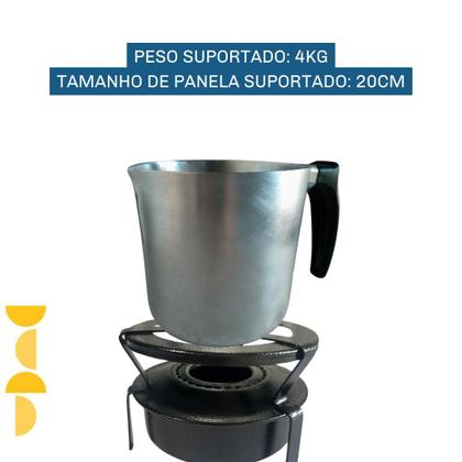 Imagem de Fogareiro Fogão Portátil Espiriteira A Àlcool Camping Pesca