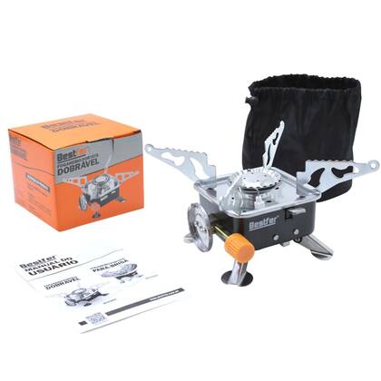 Imagem de Fogareiro Portatil Dobravel Fogão a Gas para Camping e Viagem Bestfer BFH3007