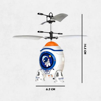 Imagem de Foguete Infantil Com Sensor Luz Mini Recarregável Voa