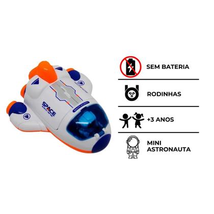 Imagem de Foguete Nave Espacial Brinquedo Infantil Astronauta Laranja