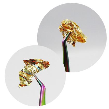 Imagem de Foil folhas de ouro 3 tons p/ encapsulamento das unhas 12un