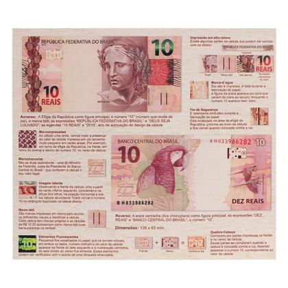 Imagem de Folder Encarte para Cédula de 10 Reais Descritivo 2ª Família