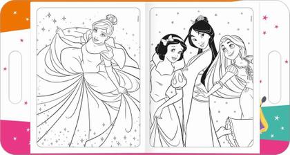 Imagem de Folhas Para Colorir Com Maleta Princesas 8 fls Tilibra
