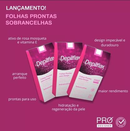 Imagem de Folhas Prontas Para Design De Sobrancelhas Depilflax - 20un