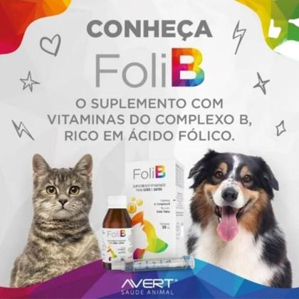 Imagem de Foli B Avert 30 Ml Suplemento Ácido Fólico P/ Cachorro Gat