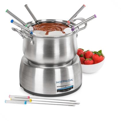 Fondue Eletrico Em Aço Inox Nostalgia 220V Chocolate Queijo Imagem de Fondue Eletrico Em Aço Inox Nostalgia 220V Chocolate Queijo