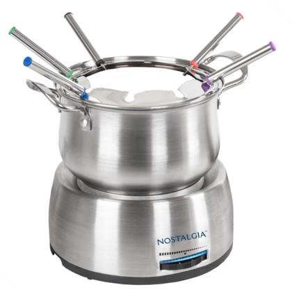 Fondue Eletrico Em Aço Inox Nostalgia 220V Chocolate Queijo Imagem de Fondue Eletrico Em Aço Inox Nostalgia 220V Chocolate Queijo