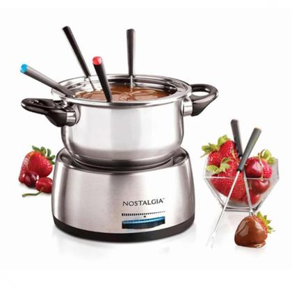 Fondue Eletrico Em Aço Inox Nostalgia 220V Chocolate Queijo Imagem de Fondue Eletrico Em Aço Inox Nostalgia 220V Chocolate Queijo