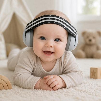 Imagem de Fone Abafador De Ruído Som Protetor Auditivo Auricular Ouvido Tipo Concha Infantil Criança Bebê 0 a 5 Anos Autismo