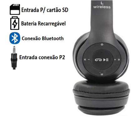 Imagem de Fone Bluetooth 5.0 Headphone Sem Fio Dobrável Original