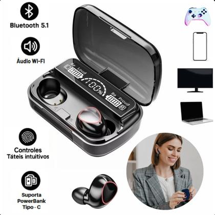 Imagem de Fone Bluetooth 5.1 Tws-10 Compacto para Treinos e Exercícios